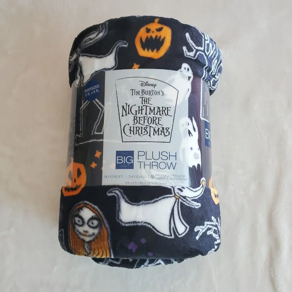 The Nightmare Before Christmas Oversized Big Plush Throw Blanket 5ft. x‎ 6ft.